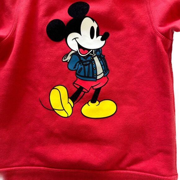 Gap Baby Limited Edition Disney Mickey Mouse True Original Logo Sweatshirt Red 5 - Picture 6 of 11